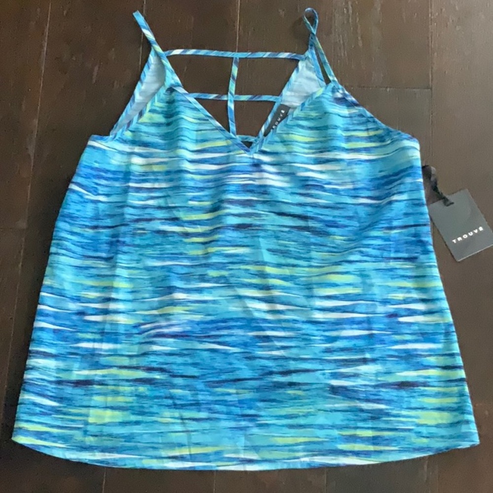 New Trouve women’s Abstract Camisole top, Blue S